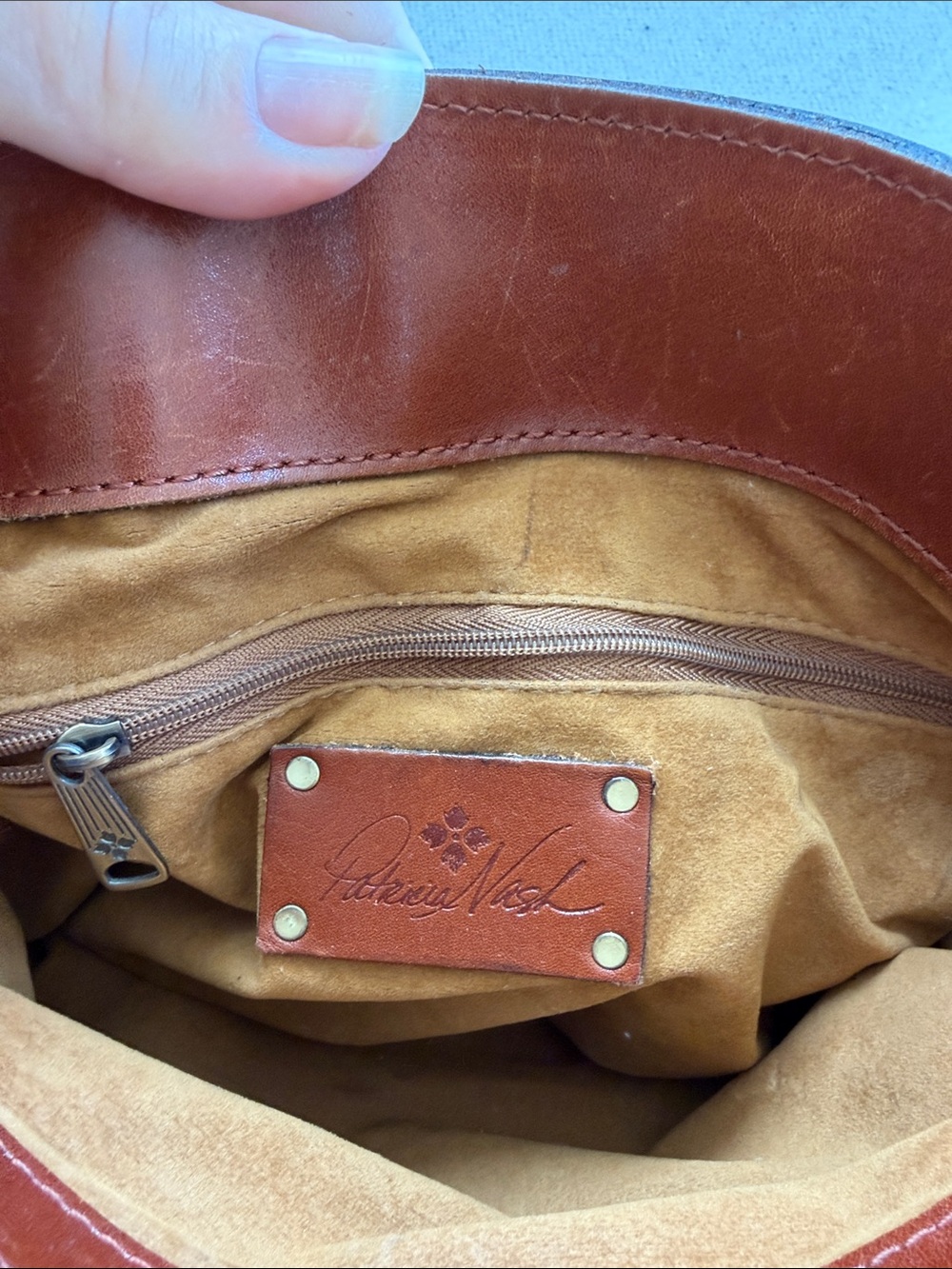 Patricia Nash Floral Canvas Shoulder Bag with Brown Leather Trim - Picture 6 of 7